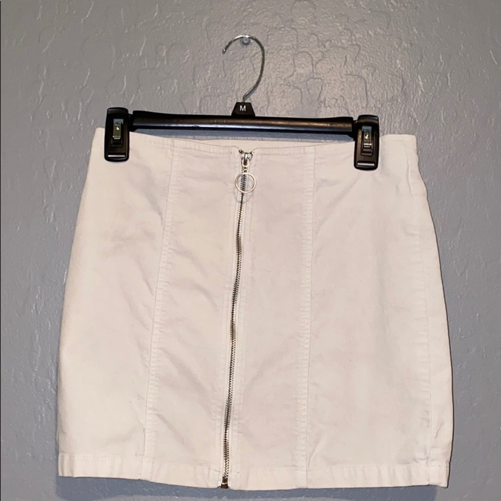 White Velvet Skirt